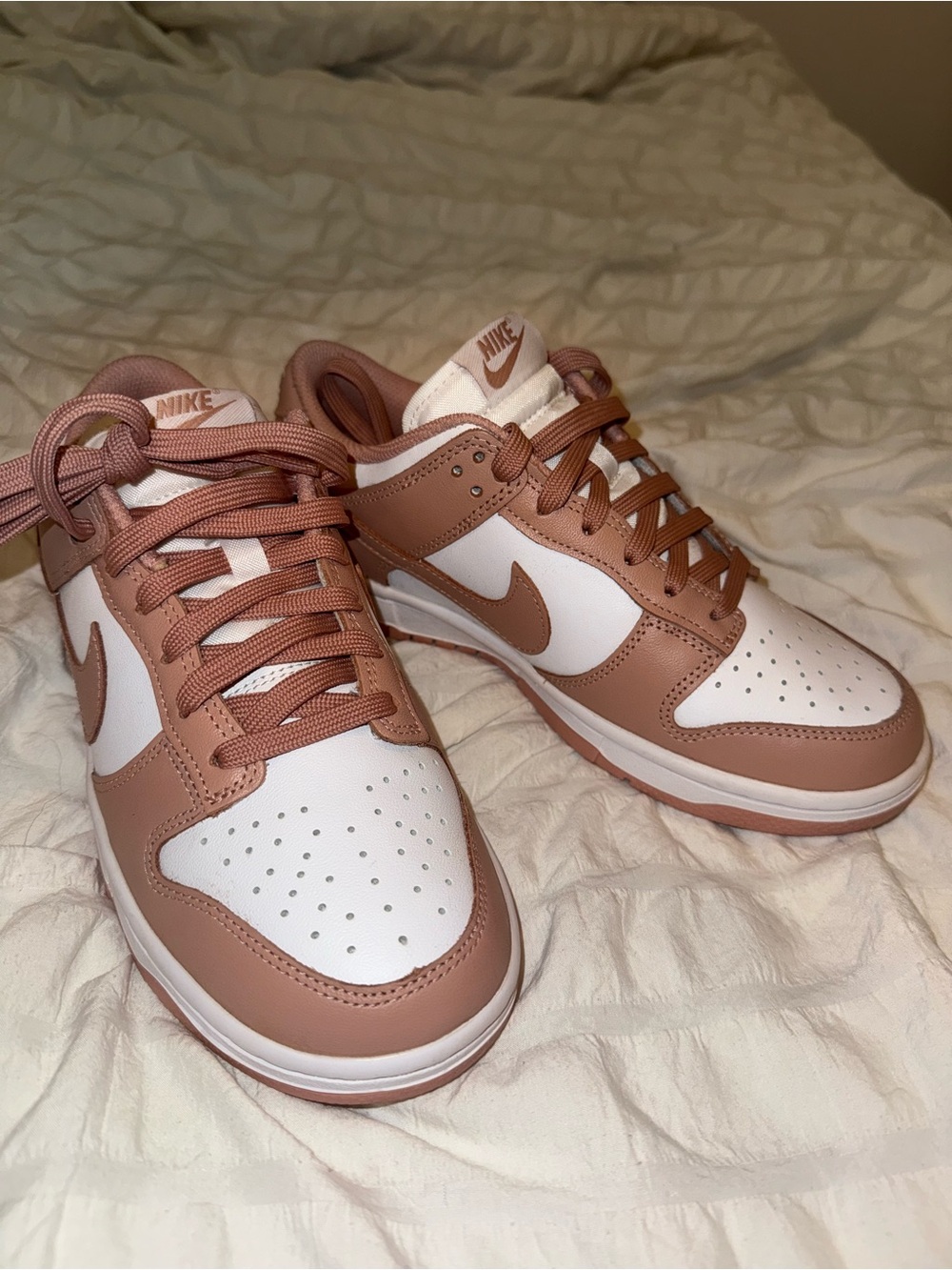 Nike Dunk Low Top Sneakers in Rose Whisper | NEVER WORN